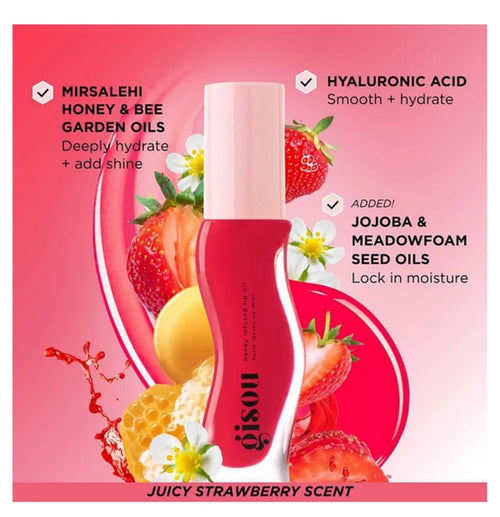 Gisou Strawberry Sorbet Honey Infused Lip Oil - Full Size